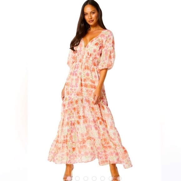 Misa Los Angeles Dresses & Skirts - Misa “Pippa” Floral Tiered Maxi Dress Size Medium Excellent Condition!